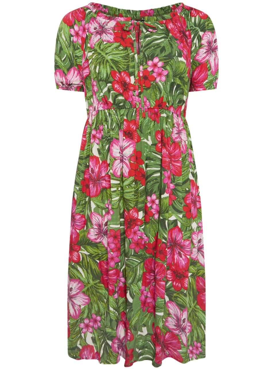 Yours Groene Maxijurk Met Bloemenprint, foto 4