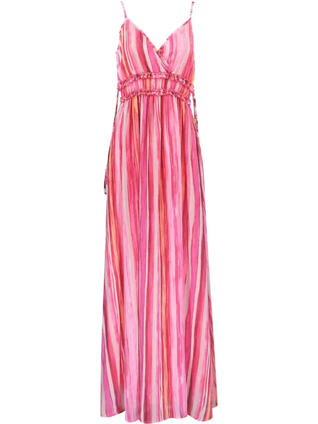 PRINCESS GOES HOLLYWOOD roze maxi jurk strepen