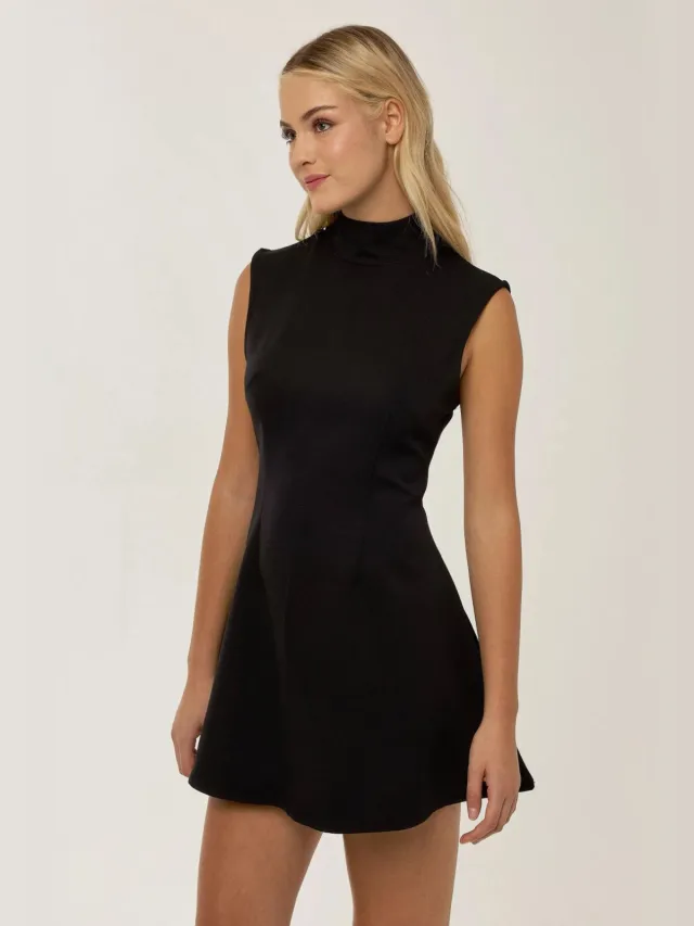 Hiccup Halsloze Zwarte Mini-jurk