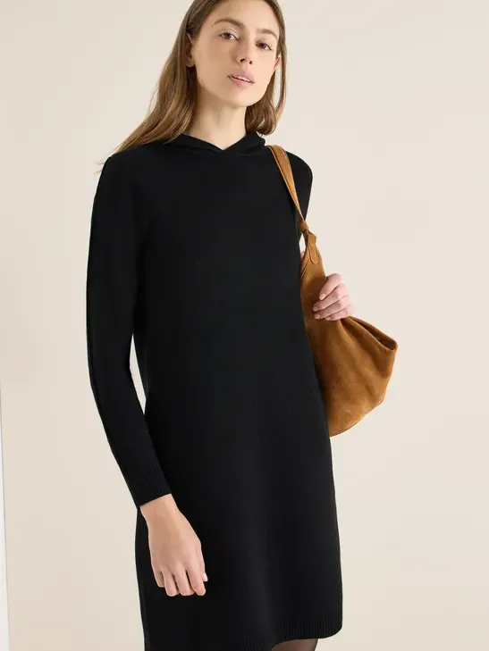 cecil Glitterjurk met capuchon Zwart