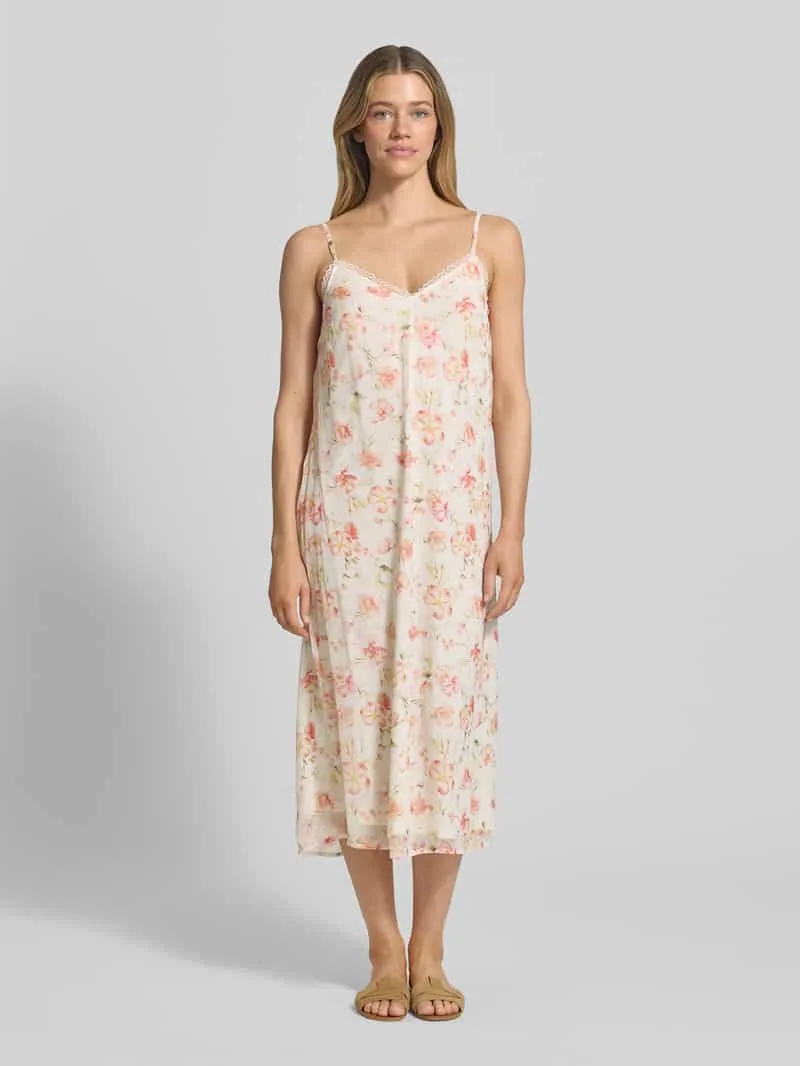 Vila midi-jurk in all-over look model 'EMMA' Roze
