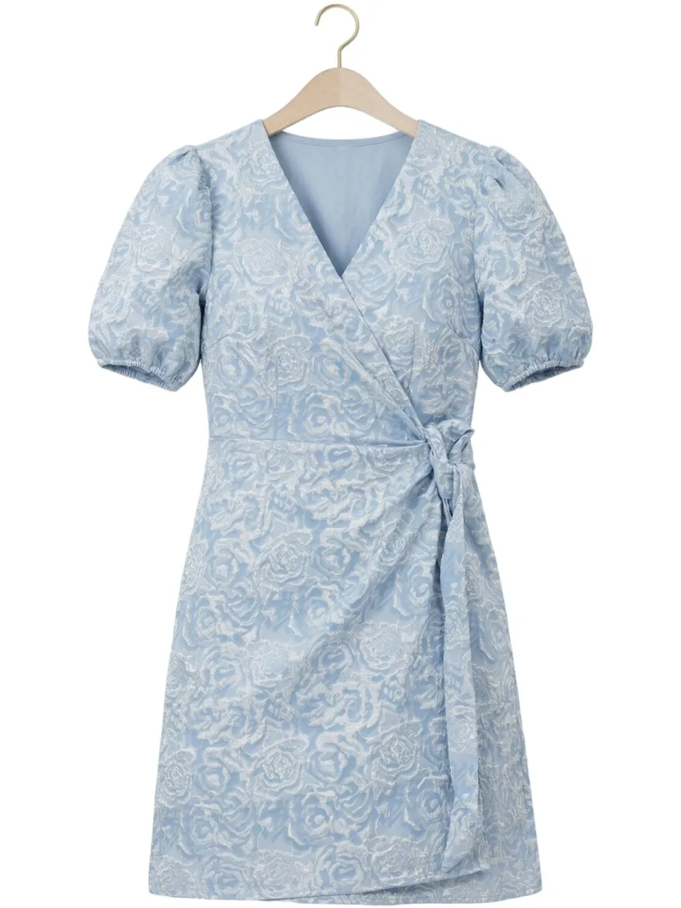 Y.A.S. YAS Dames Jurken Yascaro Ss Wrap Dress - Lichtblauw, foto 2