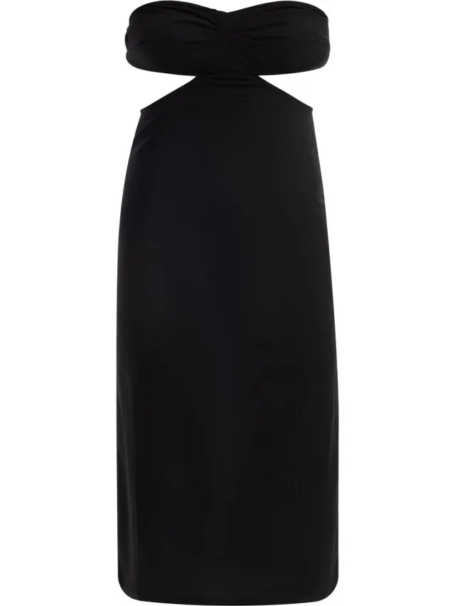 Faina Midi-jurk met uitsparingen zwart
