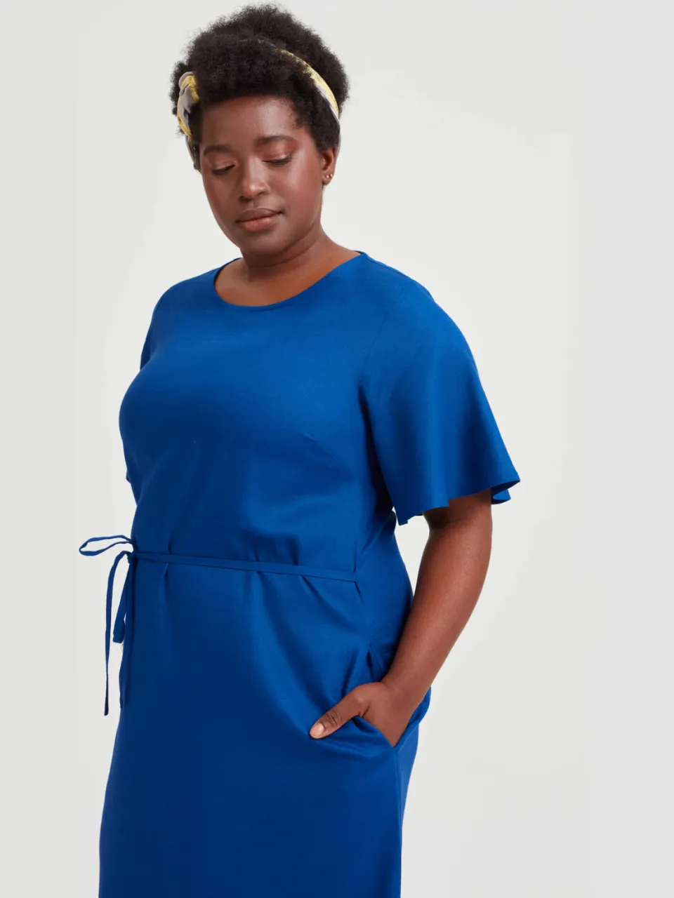 AYANI dames vegan Jurk Nika Oceaanblauw donkerblauw, foto 2
