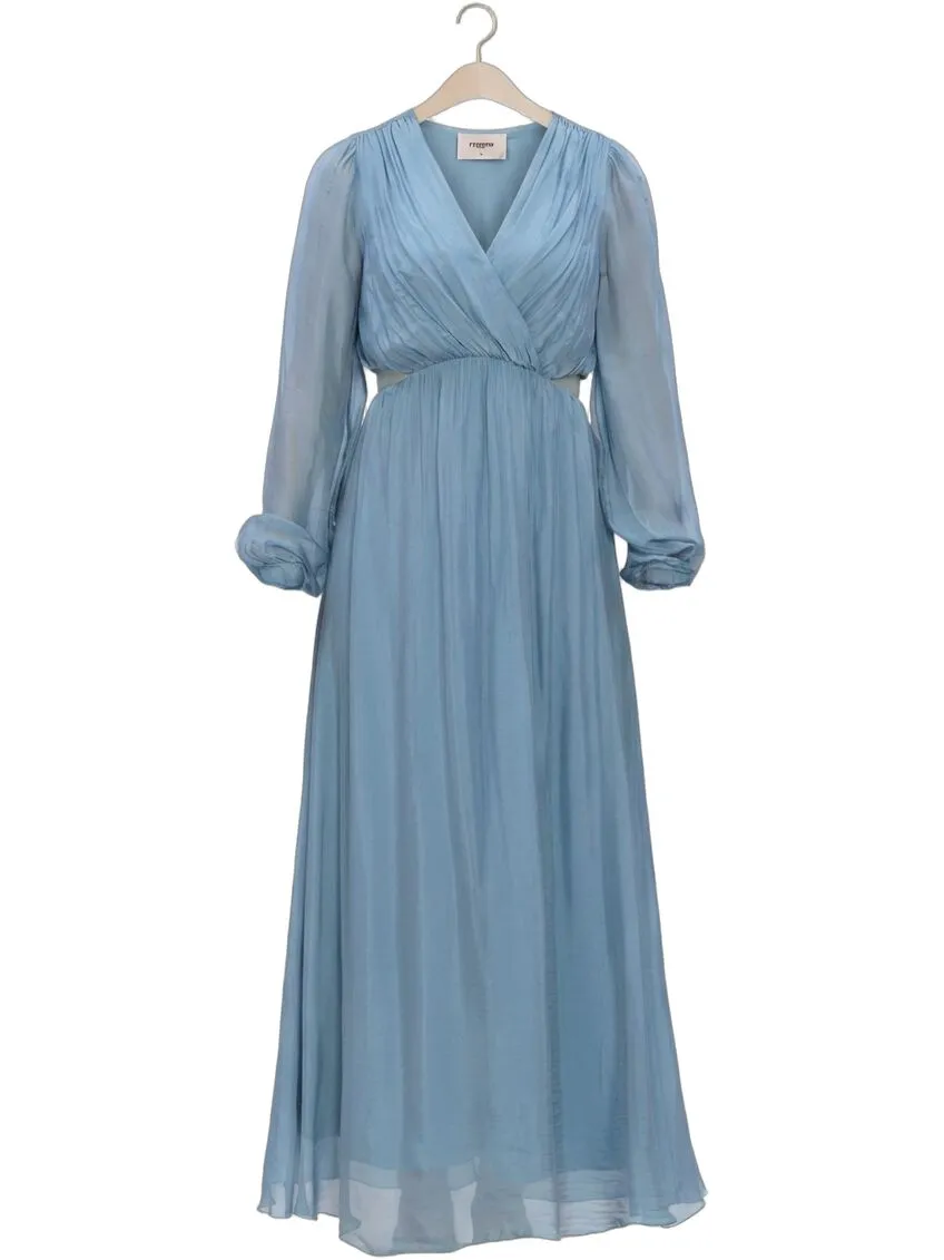 Freebird Dames Jurken F-wv-silk-vis-26-1 - Blauw, foto 2