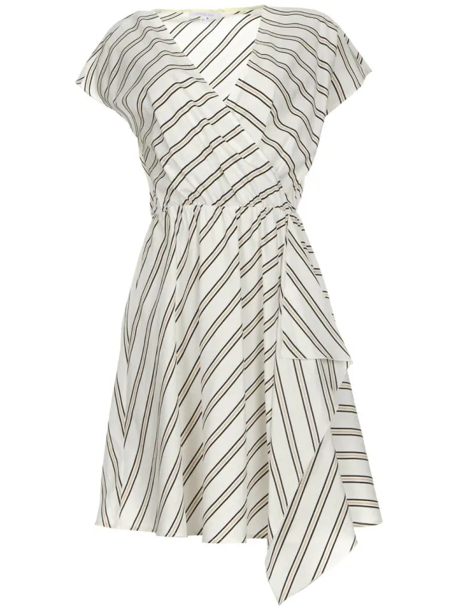 Patrizia Pepe • korte gestreepte jurk • maat 40 (IT46) Wit