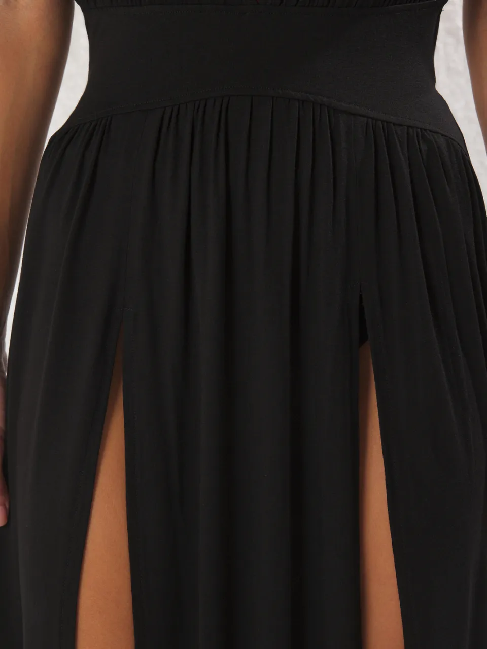 Trendyol TRENDYOLMİLLA Dames Zwart Effen Maxi Mouwloos Strandkleding Skater Strandjurken, foto 2