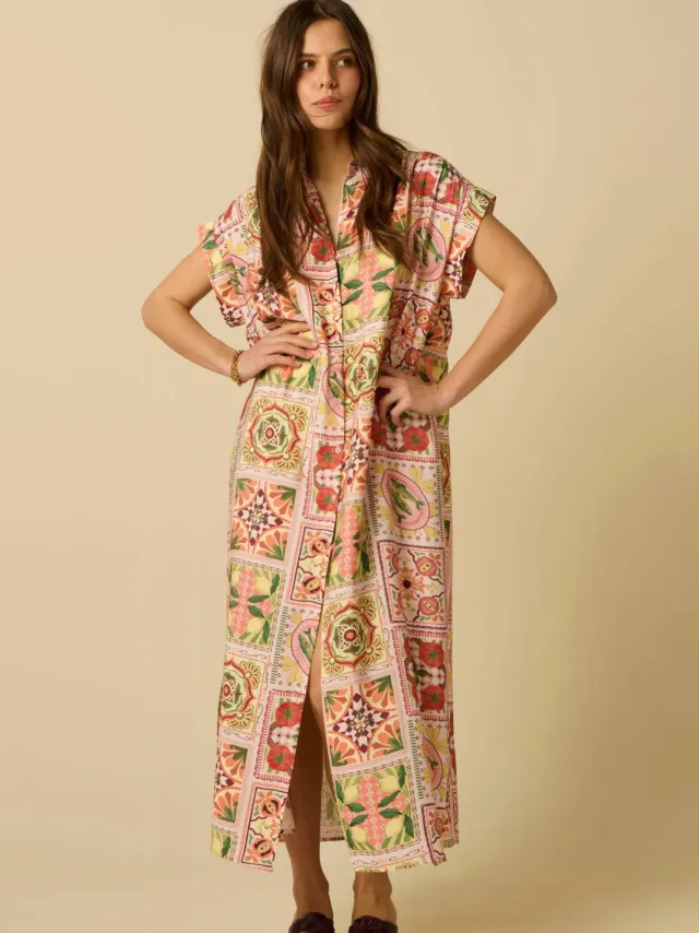 Sissy-Boy viscose blousejurk met print - meerkleurig multicolor