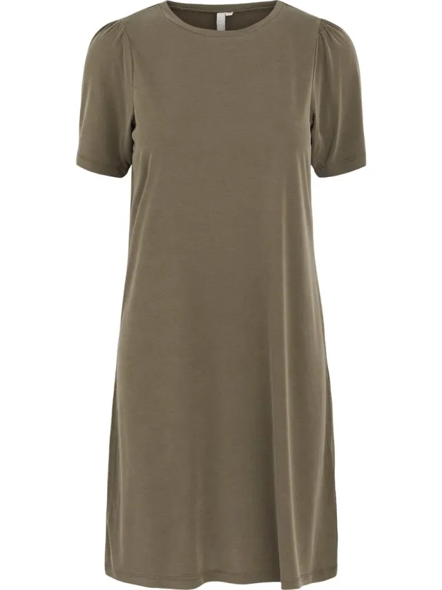 Pieces PCKAMALA SS PUFF SLEEVE DRESS NOOS BC Sea Turtle Vrouwen Donkergroen