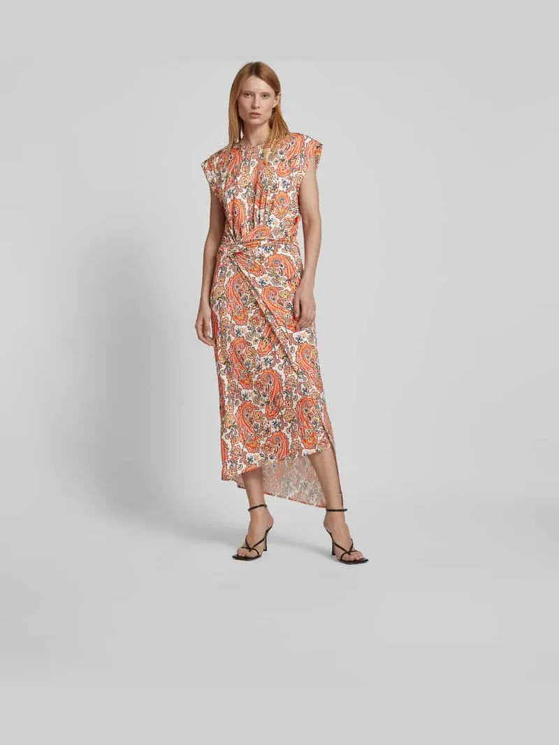 Rabanne Maxi-jurk met ronde hals Oranje