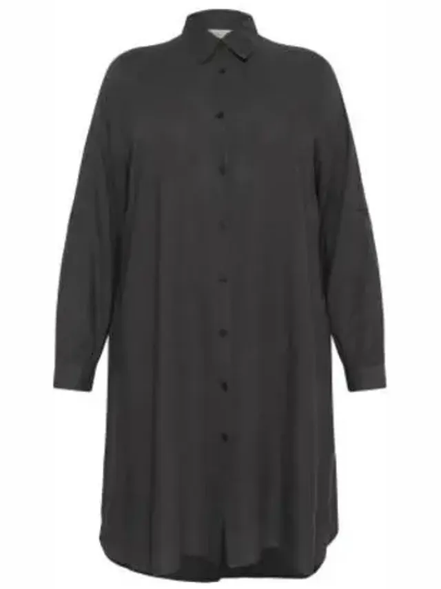 Kaffe Dameshemdjurk KAFFE KCMille black oyster