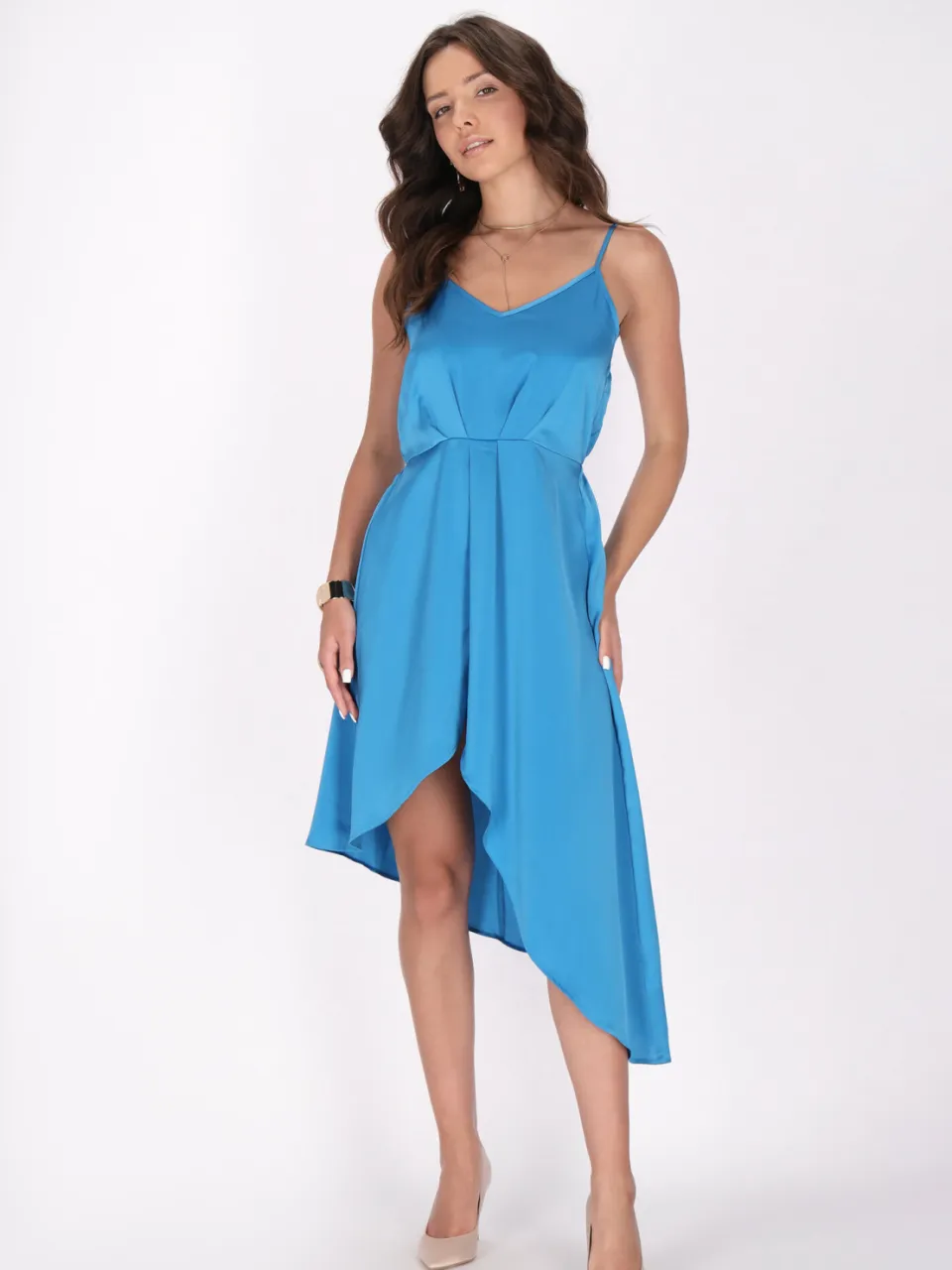 Faina Jurk Dames blauw