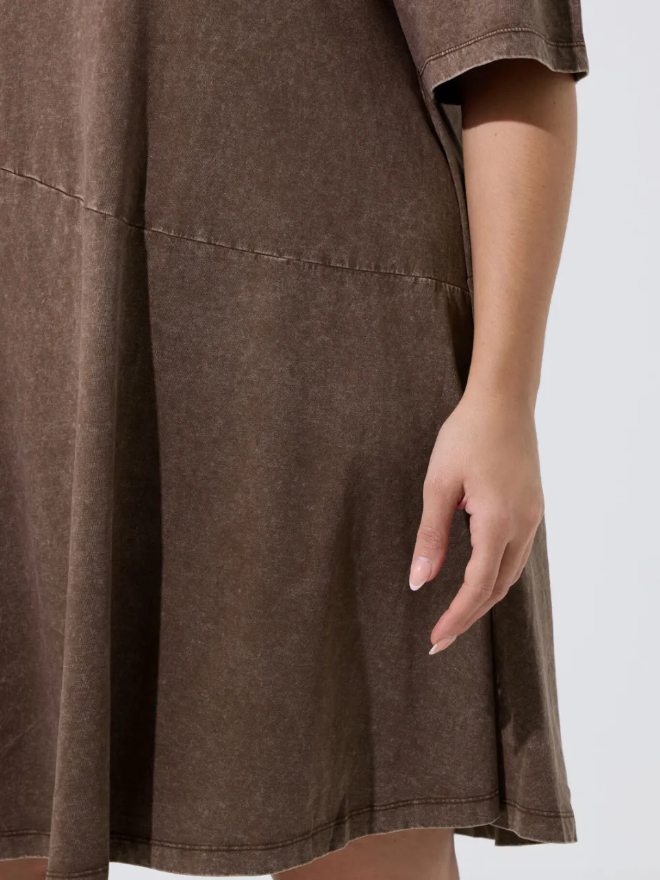 Limited Collection Chocoladebruine Acid Wash Jurk, foto 5