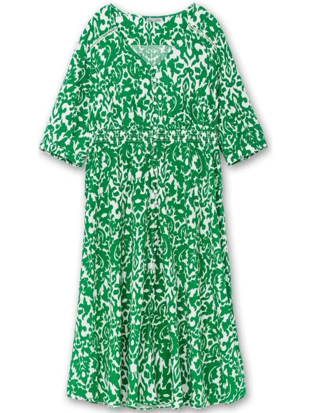 Maxi-jurk groen/off-white, foto 2