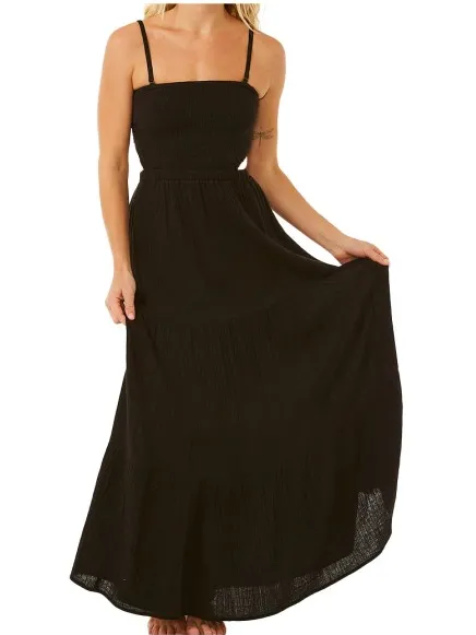 Rip Curl Women's Premium Surf Maxi Dress - Jurk, zwart