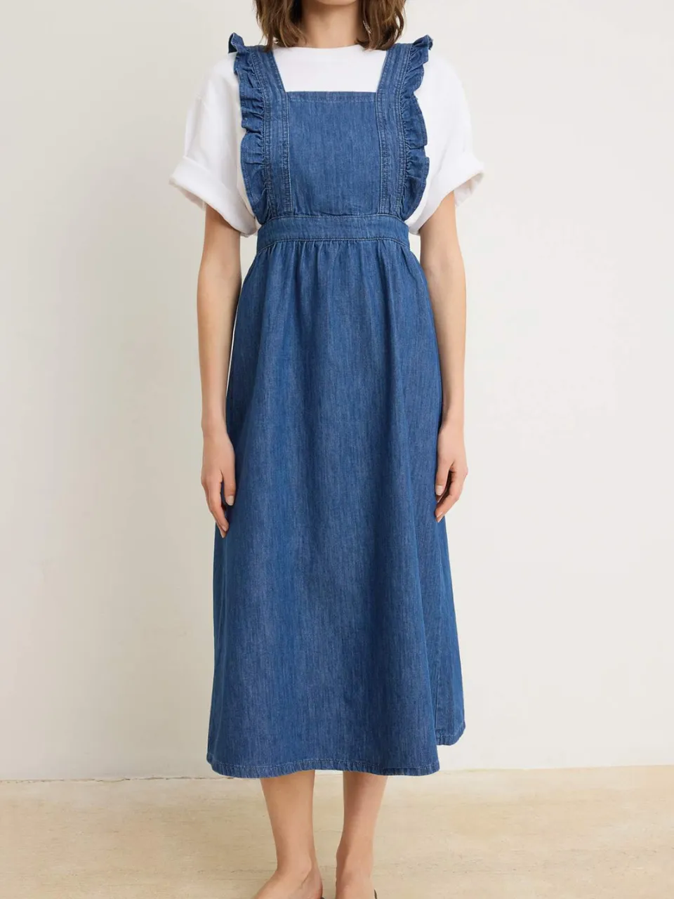 Trendyol TRENDYOLMİLLA Dames Blauw Effen Maxi Kort Gilet Jurken, foto 2