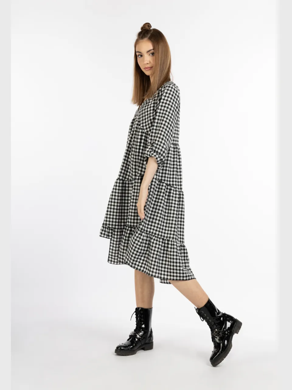 Mo myMo ROCKS Midi Dress ricewood zwart/wit, foto 2