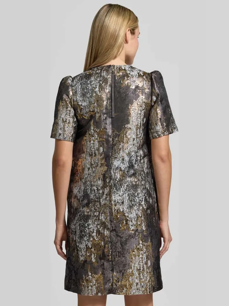 Joop! Cocktailjurk met glinsterend jacquard-effect lichtgrijs, foto 3