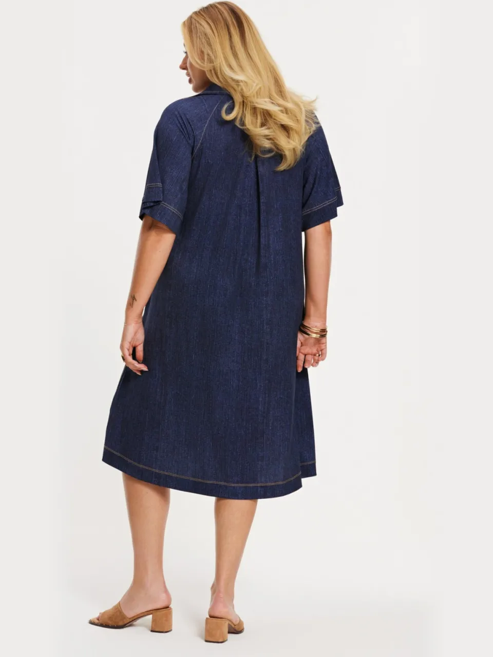 Yoek Polo-jurk DENIM | Blauw, foto 3