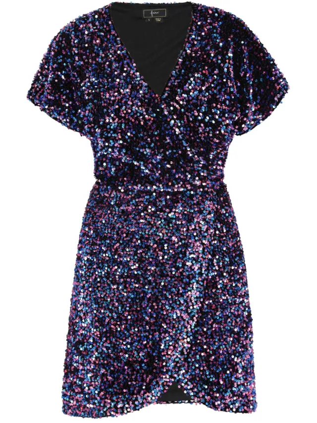Faina Jurk Dames blauw roze, foto 2