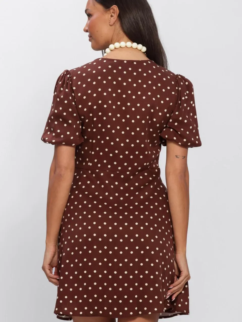 Ydence Dames Jurken Dress Amaya - Bruin, foto 3