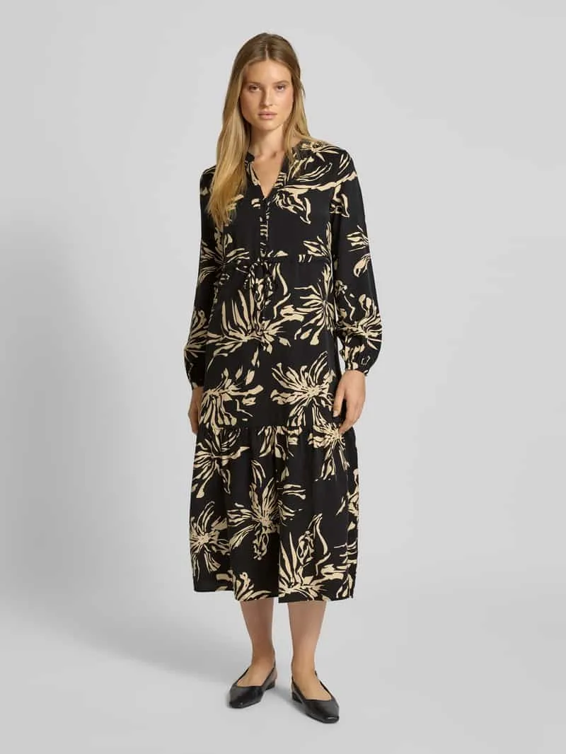 GUIDO MARIA KRETSCHMER WOMAN maxi-jurk van viscosemix model 'Ayana' Zwart