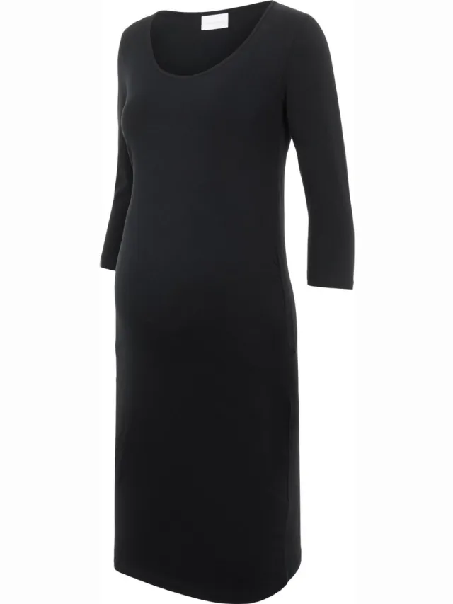Mamalicious MAMA.LICIOUS MLLEA ORG 3/4 DRESS A. O. NOOS Dames Jurk Donkerblauw