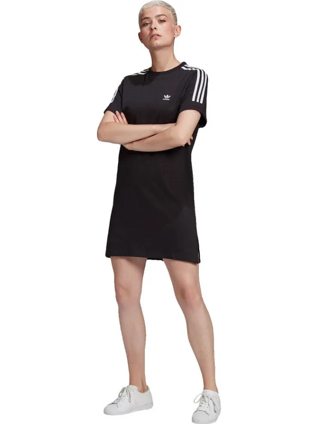 Adidas Korte Jurk adidas Robe T-shirt Adicolor Classics Roll-Up Sleeve coton Zwart