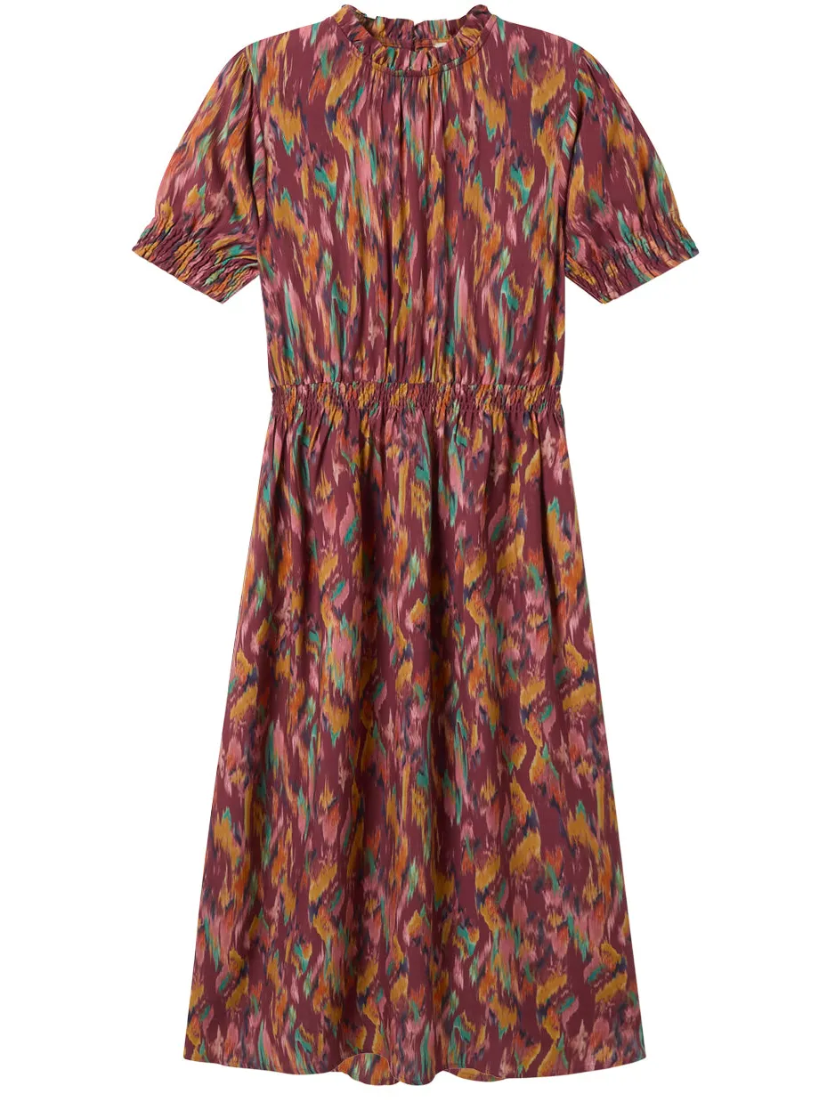 TWOTHIRDS dames vegan Jurk Grassholm Ikat Print Rood, foto 2