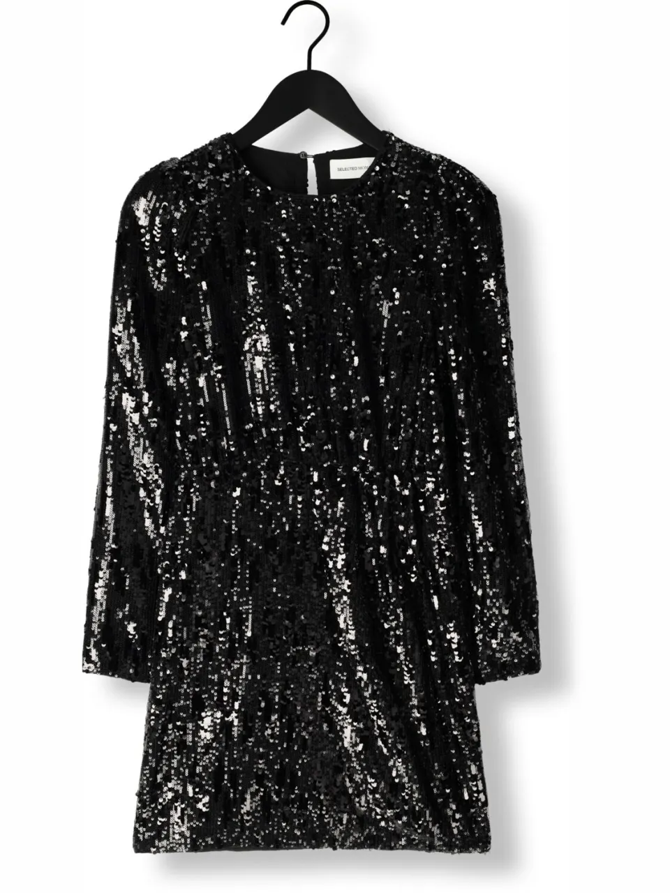 SELECTED WOMEN Dames Jurken Slfari-colyn Ls Short Sequins - Zwart, foto 2