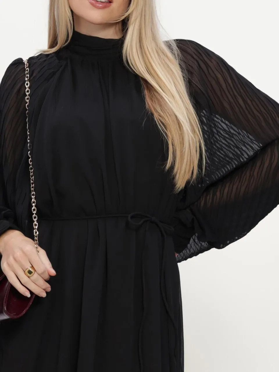 Y.A.S. YAS Dames Jurken Yasolera Ls Midi Dress S. - Zwart, foto 4