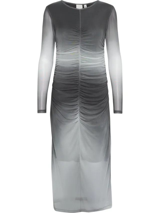 Ichi IHPENLOPA DR - Dames - Midi jurken Black fading AOP