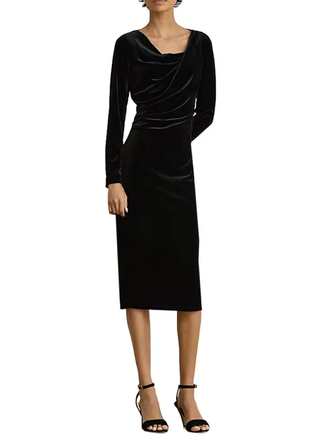 Raplh Lauren Lange Jurk Raplh Lauren 200b27415001-black Zwart