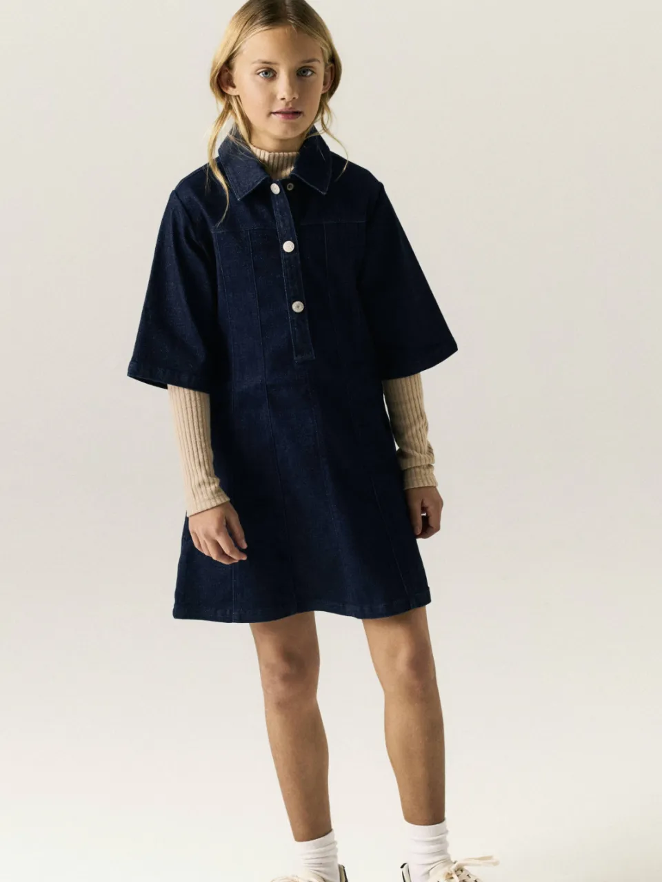 NAME IT midi spijkerjurk donkerblauw dark blue denim, foto 5
