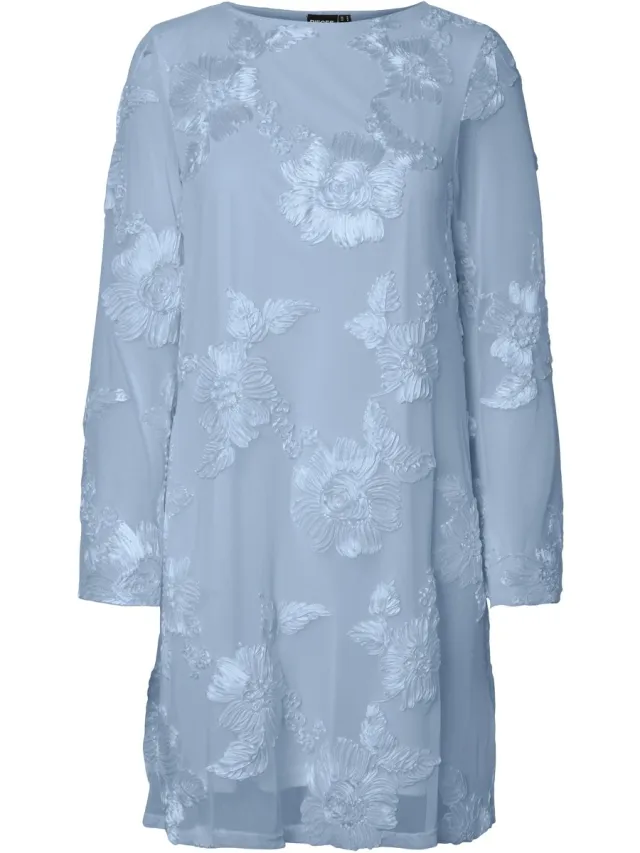 Pieces PCEVA LS LOOSE DRESS JRS BC - Meisjes - Mini jurken Cashmere Blue