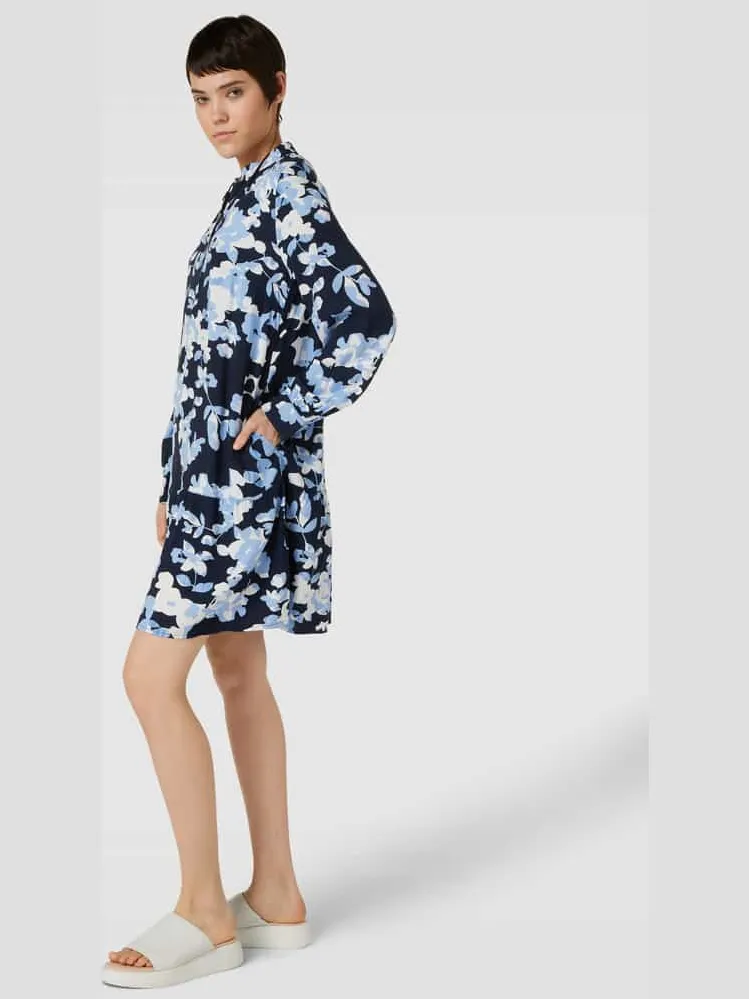 Tom Tailor Mini-jurk van viscose met all-over motief bleu, foto 3