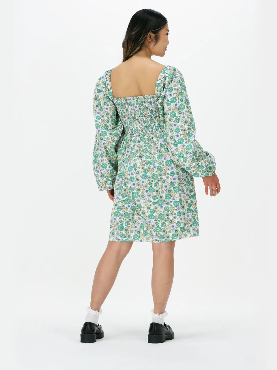 ENVII Dames Jurken Enlori Ls Dress Aop 6731 - Groen, foto 3
