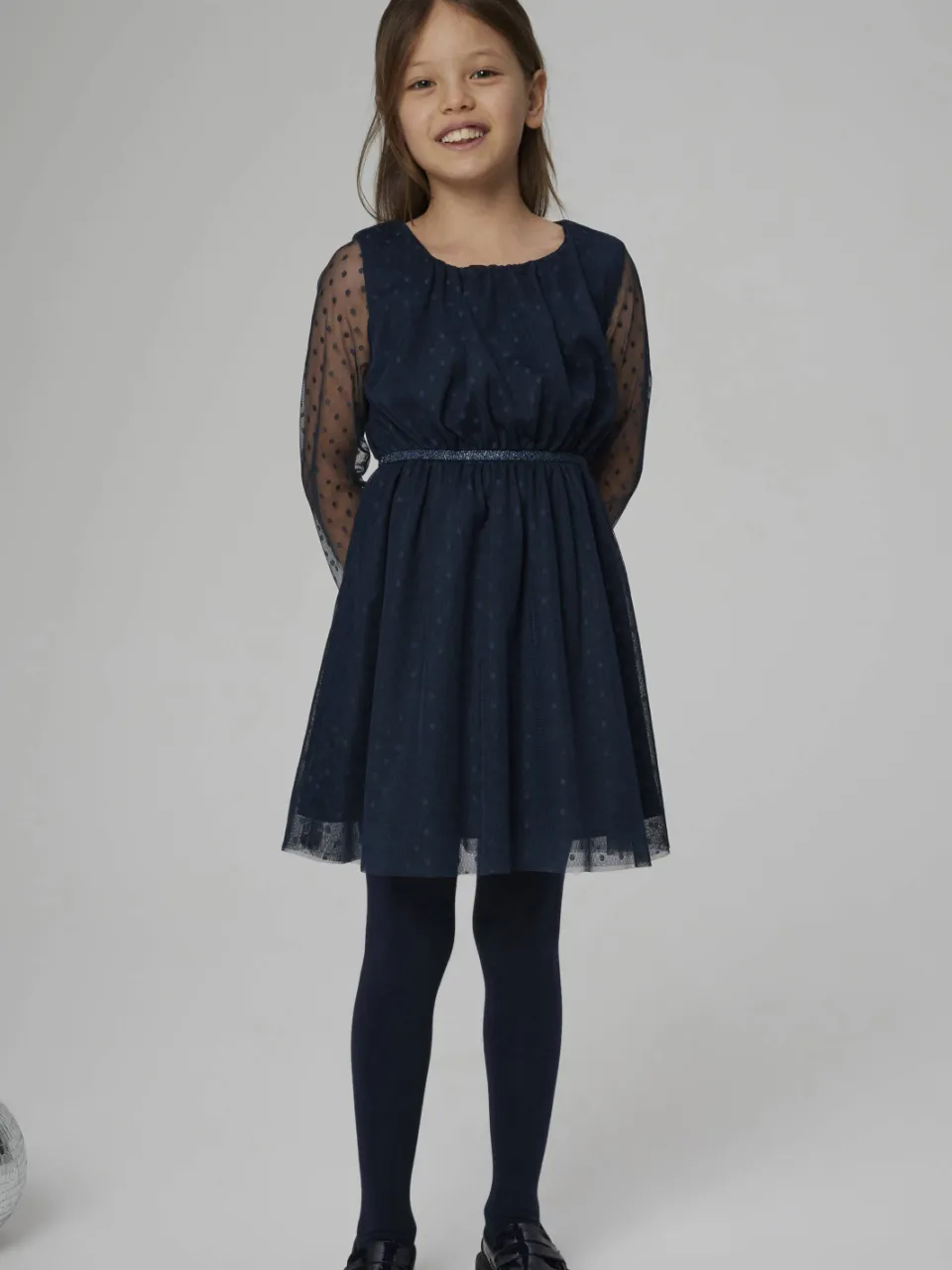 NAME IT semi-transparante jurk donkerblauw, foto 4