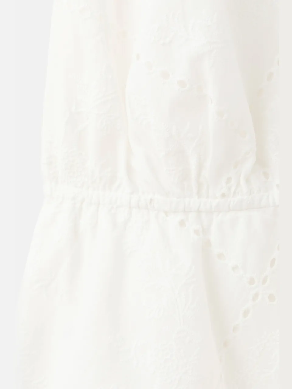 Mango halter broderie jurk - wit, foto 6