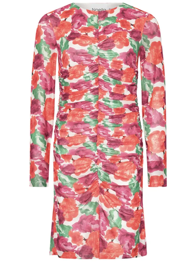 Noella Linda LS Jurk Wit/Rood