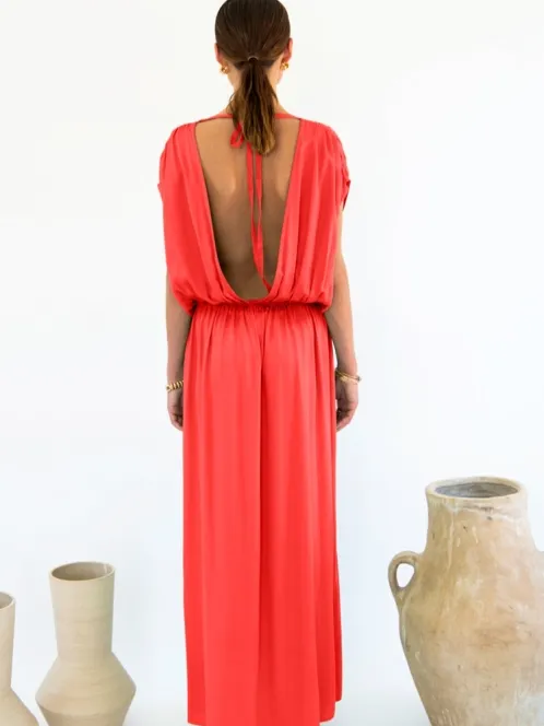 Neu Nomads dames vegan Jurk Natalia Koraal Lichtrood