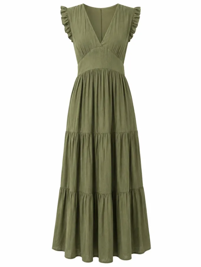 Elara Maxikleid Khaki