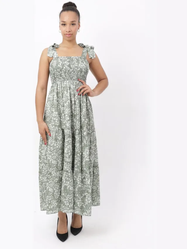 Elara Maxikleid Khaki