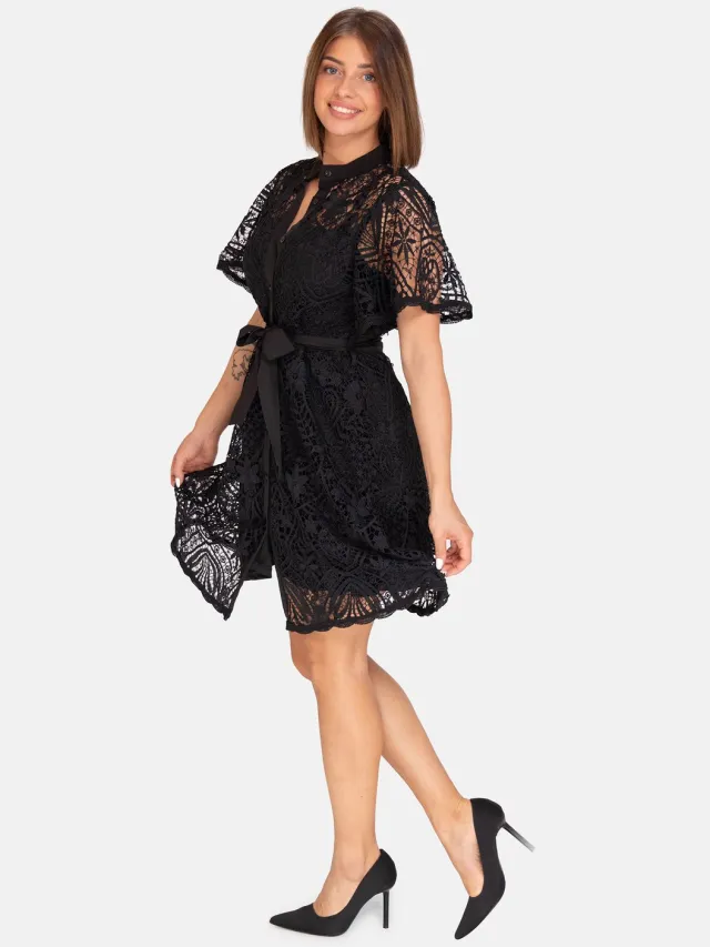 Elara Strickkleid Schwarz