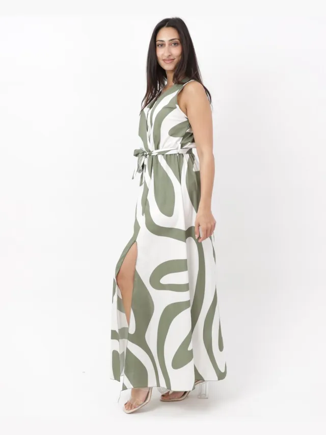 Elara Maxikleid Khaki