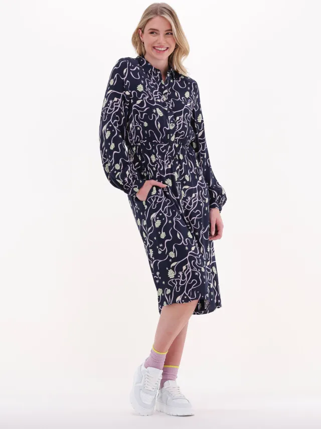 Scotch & Soda Dames Jurken Relaxed Fit Shirt Dress - Donkerblauw