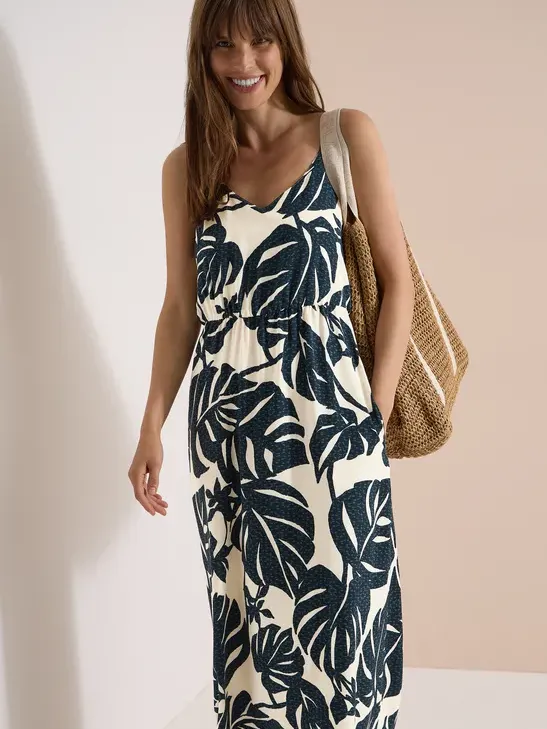 cecil Maxi-jurk met V-hals en print groen, foto 2