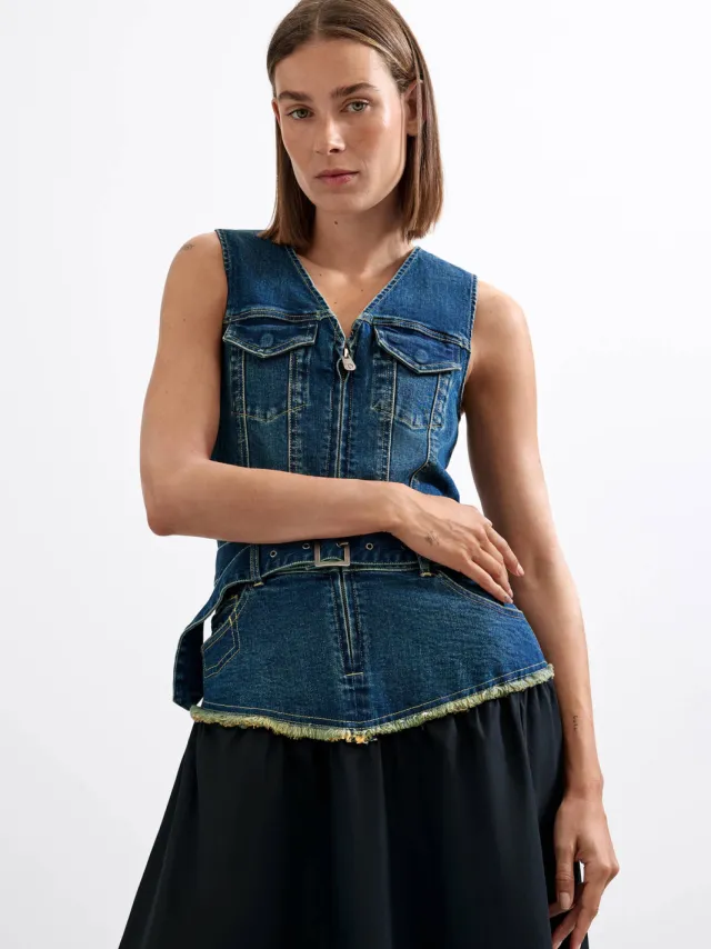 Desigual midi spijkerjurk - mediumblauw, foto 3