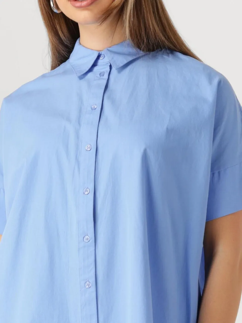 SELECTED WOMEN Dames Jurken Slfblair 2/4 Short Shirt Dress - Lichtblauw, foto 4