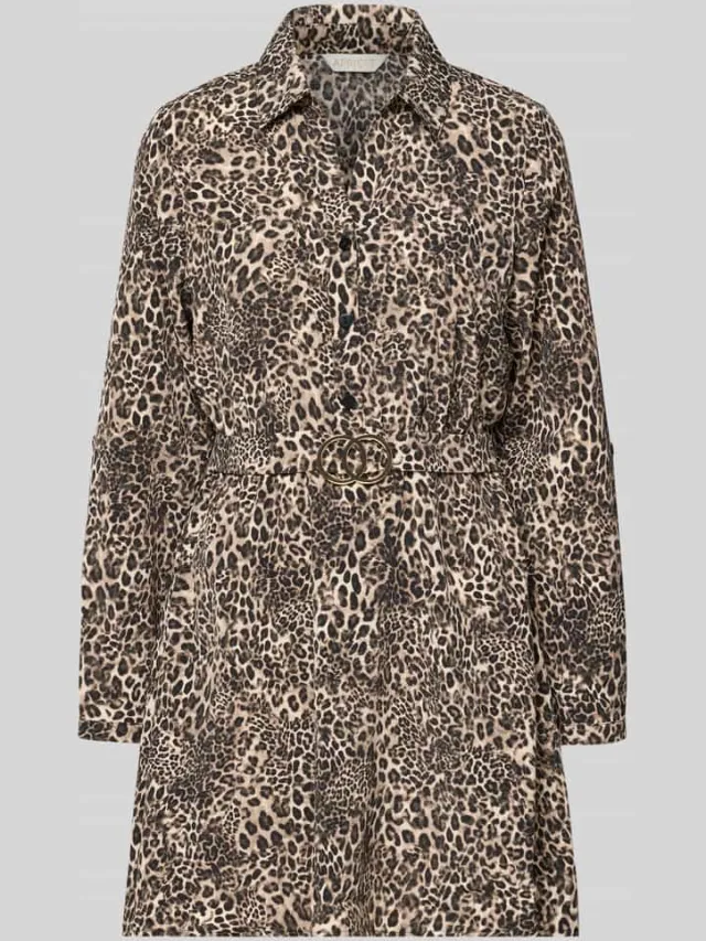 Apricot Overhemdjurk in all-over look met riem zwart, foto 2